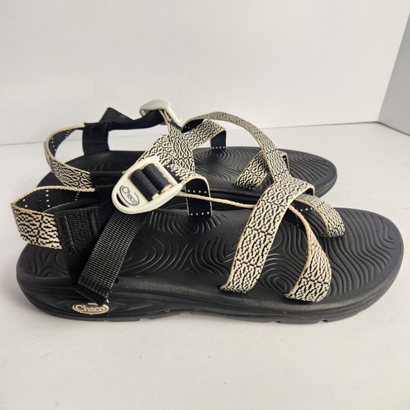 Chaco Women's Strappy Casual Sporty Waterproof Sandals White/Black Size 11 - Picture 5 of 7